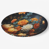 ハロウィーンカボチャの花 ペーパープレート (アングル)