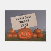 ハロウィーンカボチャの非食品の扱い場所ここでDoormat ドアマット (正面)