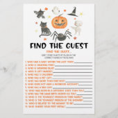 ハロウィーンカボチャはゲストの赤ちゃんシャワーゲームを見つける 便箋 (正面)