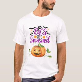 ハロウィーンカボチャを打ち砕おもしろいこう Tシャツ