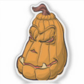 ハロウィーンカボチャイラストレーション シール (正面)