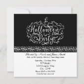 ハロウィーンカボチャエレガント白黒招待状 招待状 (正面)