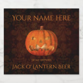 ハロウィーンカボチャエレガント ビールラベル (シングルラベル)