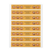 ハロウィーンカボチャカスタムン文字ラベル ラップアラウンド宛名ラベル (シート)