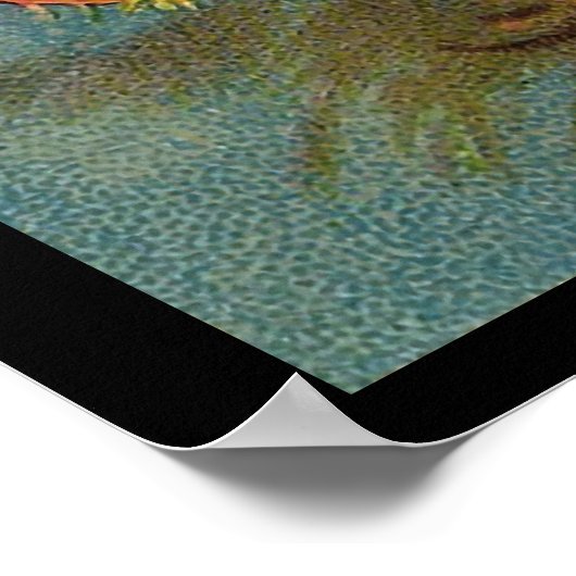 ハロウィーンカボチャキャラクターと魔女 ポスター (角)