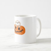 ハロウィーンカボチャクラシックンスロスTシャツ コーヒーマグカップ (正面右)