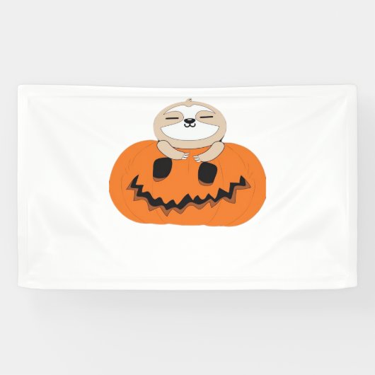 ハロウィーンカボチャクラシックンスロスTシャツ 横断幕 (横)