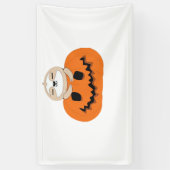 ハロウィーンカボチャクラシックンスロスTシャツ 横断幕 (縦)