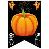 ハロウィーンカボチャハッピーバースデー バンティングフラッグ (第1の旗)