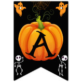 ハロウィーンカボチャハッピーバースデー バンティングフラッグ (第3の旗)