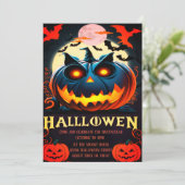ハロウィーンカボチャパーティの招待状 招待状 (スタンド正面)
