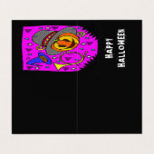 ハロウィーンカボチャホーンこうもり教室の交換カード 名刺 (外部フラット)