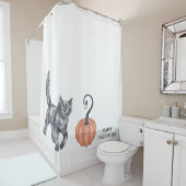 ハロウィーンカボチャ不気味ヘッドシャワーカーテン シャワーカーテン (インサイチュ)