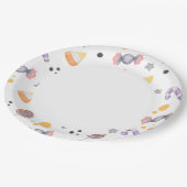 ハロウィーンカボチャ動物リトルブベビーシャワー ペーパープレート (アングル)