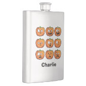 ハロウィーンカボチャ名前をカスタムするフラスコ フラスク (右)