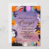 ハロウィーンカボチャ小さなブベイビーシャワーの招待 招待状 (正面)