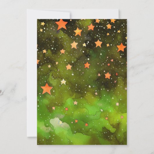 ハロウィーンカボチャ小さなブー男の子の赤ちゃんシャワー 招待状 (裏面)