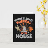 ハロウィーンカボチャ幽霊の中にいくつかの恐怖がある カード (黄色い花)