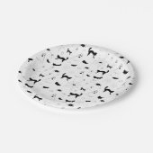 ハロウィーンカボチャ幽霊猫こうもりオレンジブラックパット ペーパープレート (アングル)