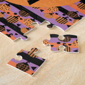 ハロウィーンカボチャ幾何学模様 ジグソーパズル (側面)