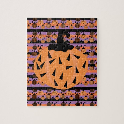 ハロウィーンカボチャ幾何学模様 ジグソーパズル (縦)