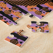 ハロウィーンカボチャ幾何学模様 ジグソーパズル (側面)