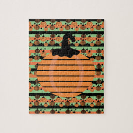 ハロウィーンカボチャ幾何学模様 ジグソーパズル