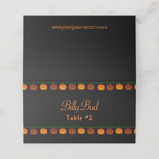 ハロウィーンカボチャ座席表 プレイスカード (外部開封)