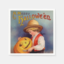 ハロウィーンカボチャ彫りパーティーヴィンテージ