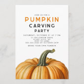 ハロウィーンカボチャ彫りパーティー 招待状 (正面)