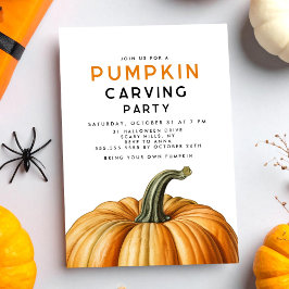 ハロウィーンカボチャ彫りパーティー 招待状