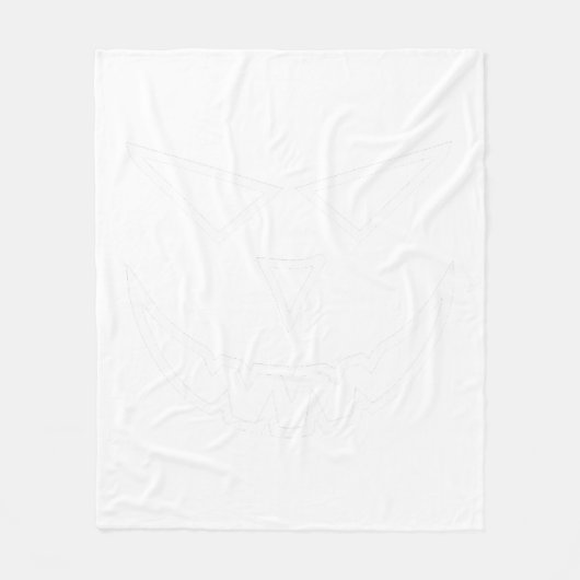 ハロウィーンカボチャ怒顔 フリースブランケット (正面)