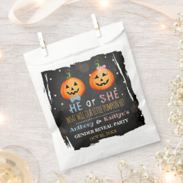 ハロウィーンカボチャ性別リビールパーティー フェイバーバッグ