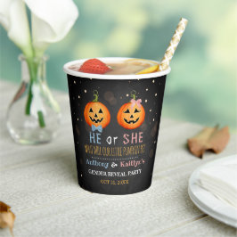 ハロウィーンカボチャ性別リビールパーティー 紙コップ