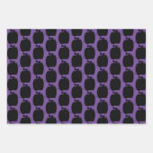 ハロウィーンカボチャ手描きオレンジブラックパープル ラッピングペーパーシート (正面)