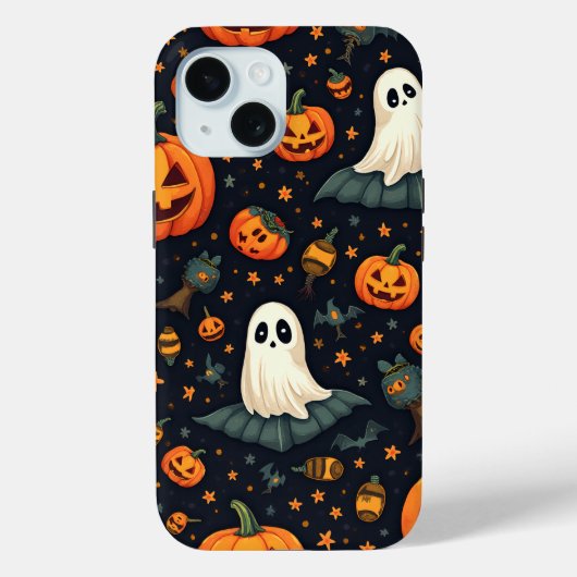 ハロウィーンカボチャ柄の電話ケース Case-Mate iPhoneケース (裏面)