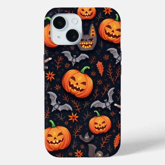 ハロウィーンカボチャ柄の電話ケース Case-Mate iPhoneケース (裏面)