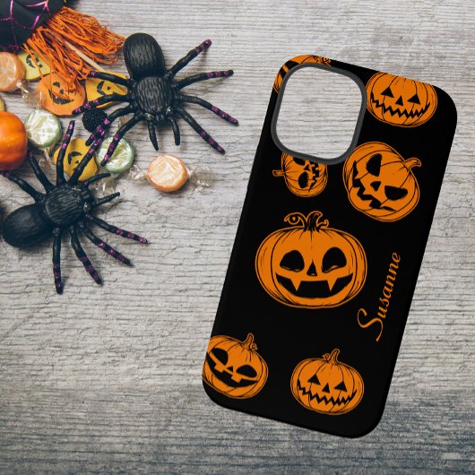 ハロウィーンカボチャ柄の電話ケース iPhoneケース