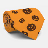 ハロウィーンカボチャ模様 ネクタイ (ロール)