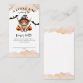 ハロウィーンカボチャ牛リトルブーおむつラッフル エンクロージャーカード (正面/裏面)