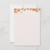 ハロウィーンカボチャ秋ベビーシャワーゲームカード サンキューカード (裏面)