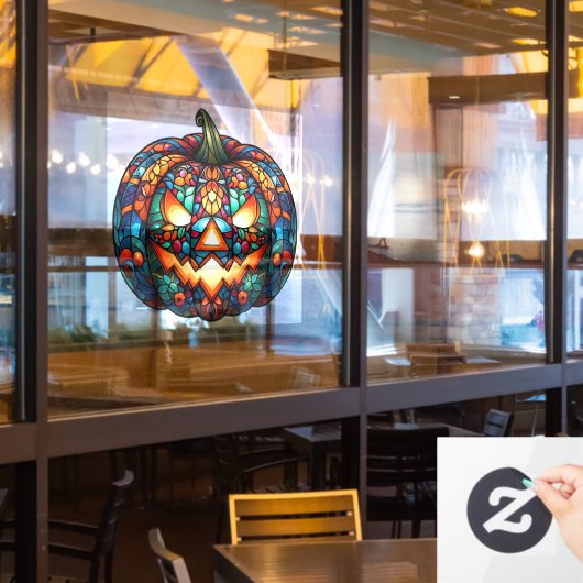 ハロウィーンカボチャ窓の固定 ウィンドウサイン (レストラン窓)