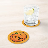 ハロウィーンカボチャ紙コースター9 ラウンドペーパーコースター (インサイチュ)