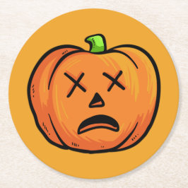 ハロウィーンカボチャ紙コースター9 ラウンドペーパーコースター