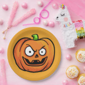 ハロウィーンカボチャ紙プレート3 ペーパープレート (パーティー)