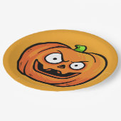 ハロウィーンカボチャ紙プレート3 ペーパープレート (アングル)