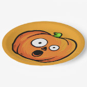 ハロウィーンカボチャ紙プレート5 ペーパープレート (アングル)