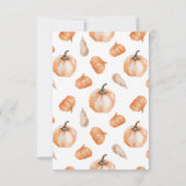 ハロウィーンカボチャ赤ちゃんシャワー サンキューカード (裏面)