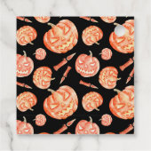 ハロウィーンカボチャ赤ちゃんシャワー フェイバータグ (裏面)