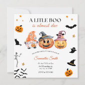 ハロウィーンカボチャ赤ちゃんシャワー 招待状 (正面)